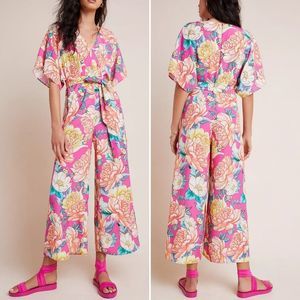 NWT Anthropologie Farm Rio Eulalie Wide-Leg Jumpsuit XL